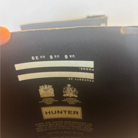 Hunter Black Rain Boots SIZE 8 tall retail $190 - Picture 8 of 14